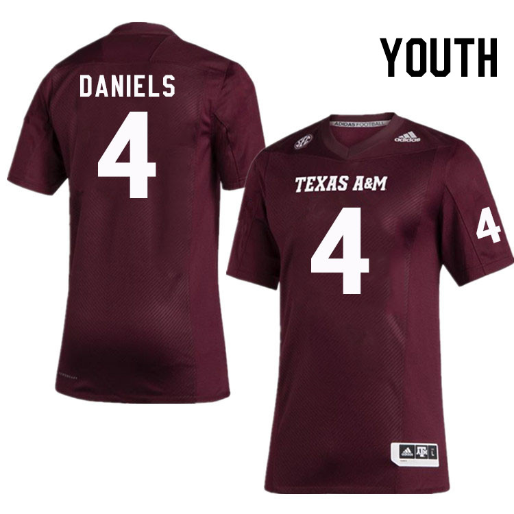Youth #4 Amari Daniels Texas A&M Aggies College Football Jerseys Stitched Sale-Maroon - Click Image to Close